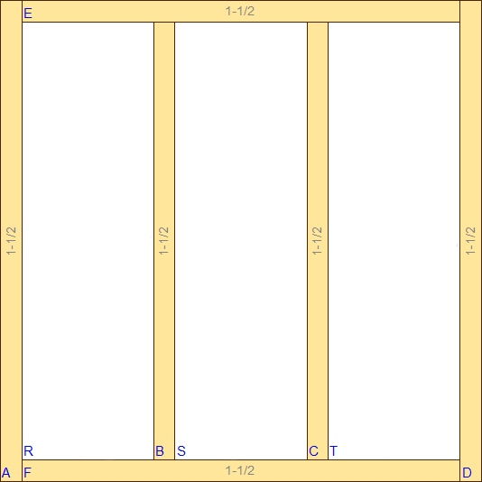 Unfinished Custom Sized Face Frames 3 Openings